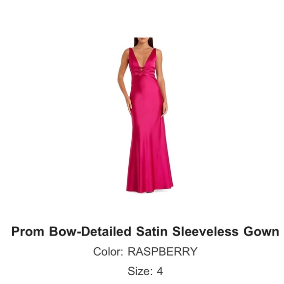 Pink satin gown - Picture 1 of 2